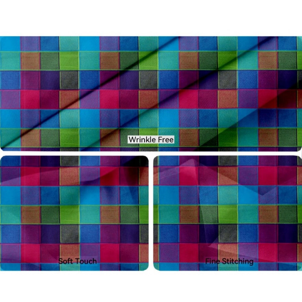 Generic Checked Cotton Place Mats Sets (Multicolor)
