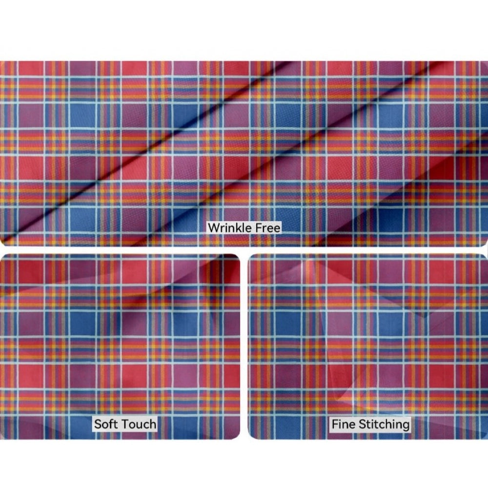 Generic Checked Cotton Place Mats Sets (Multicolor)