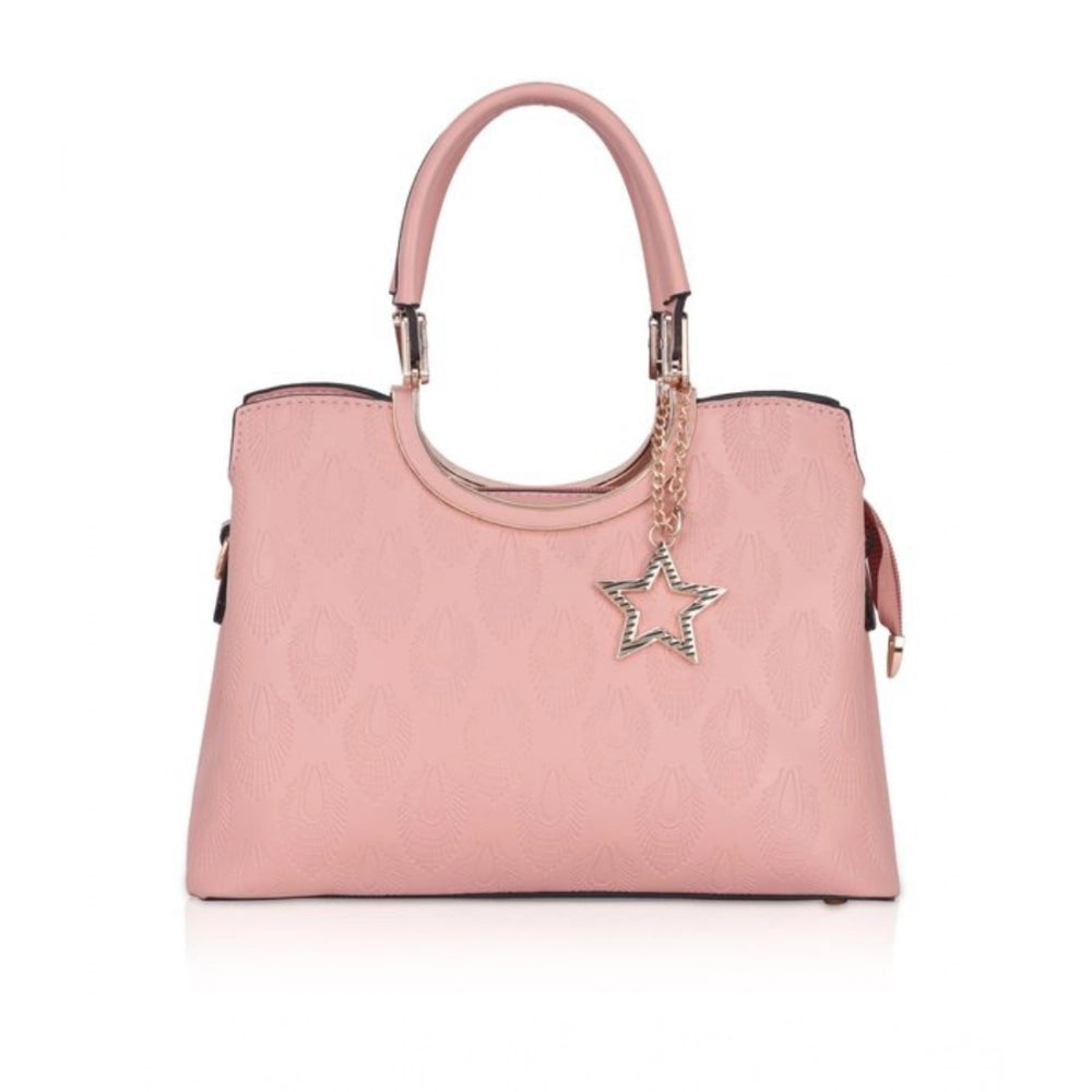 Generic Women's Faux Leather Printed Adjustable Long Belt Handbag (Pink)