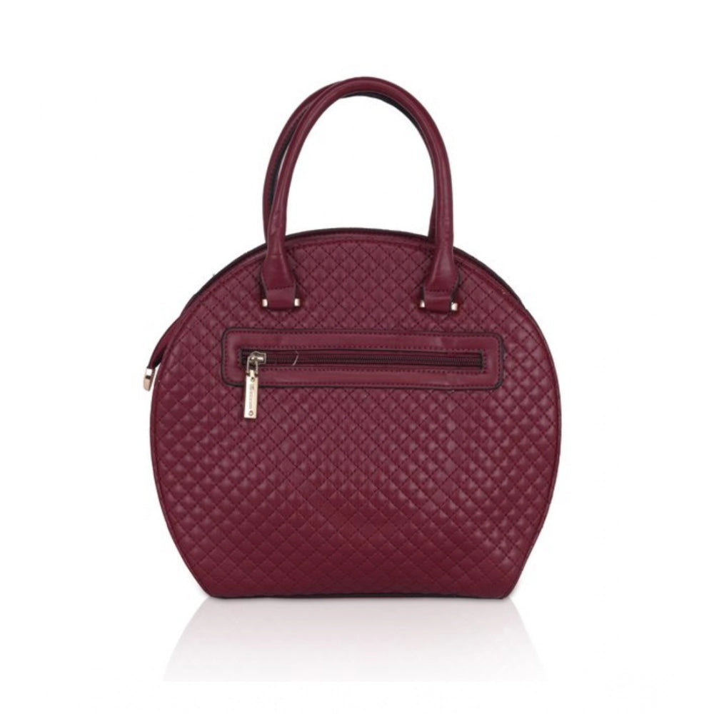 Generic Women's Faux Leather Printed Adjustable Long Belt Handbag (Maroon)