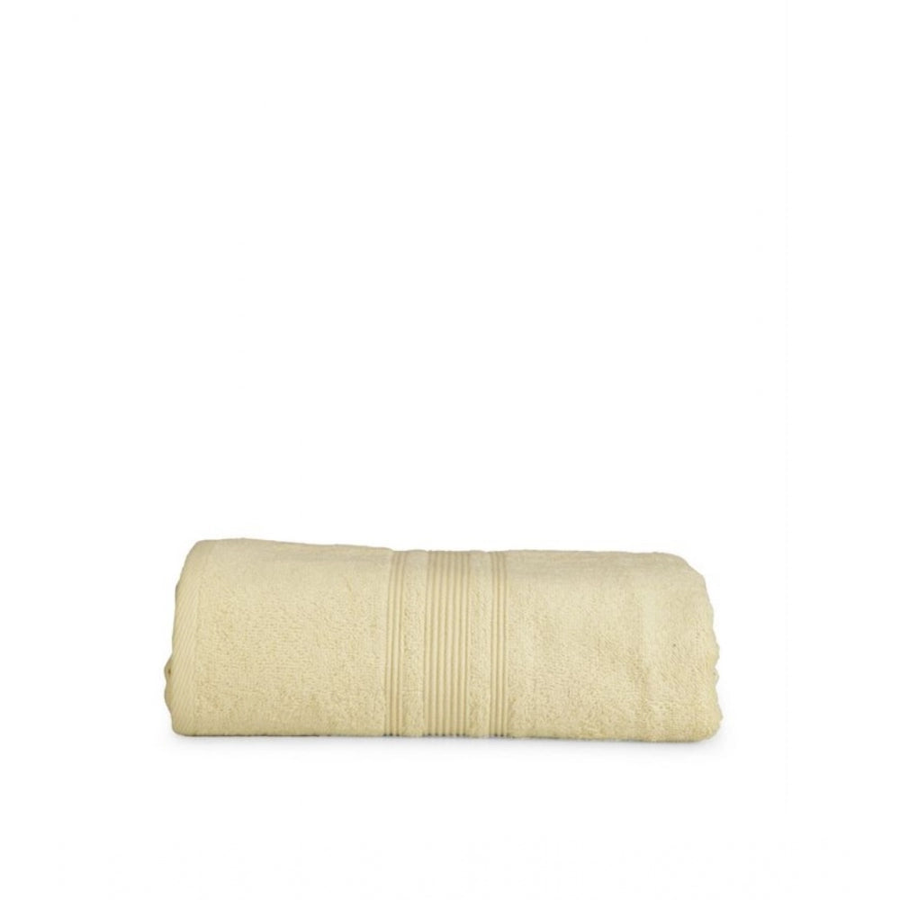 Generic Cotton Solid Bath Towels (Cream, Size: 35x71 In)