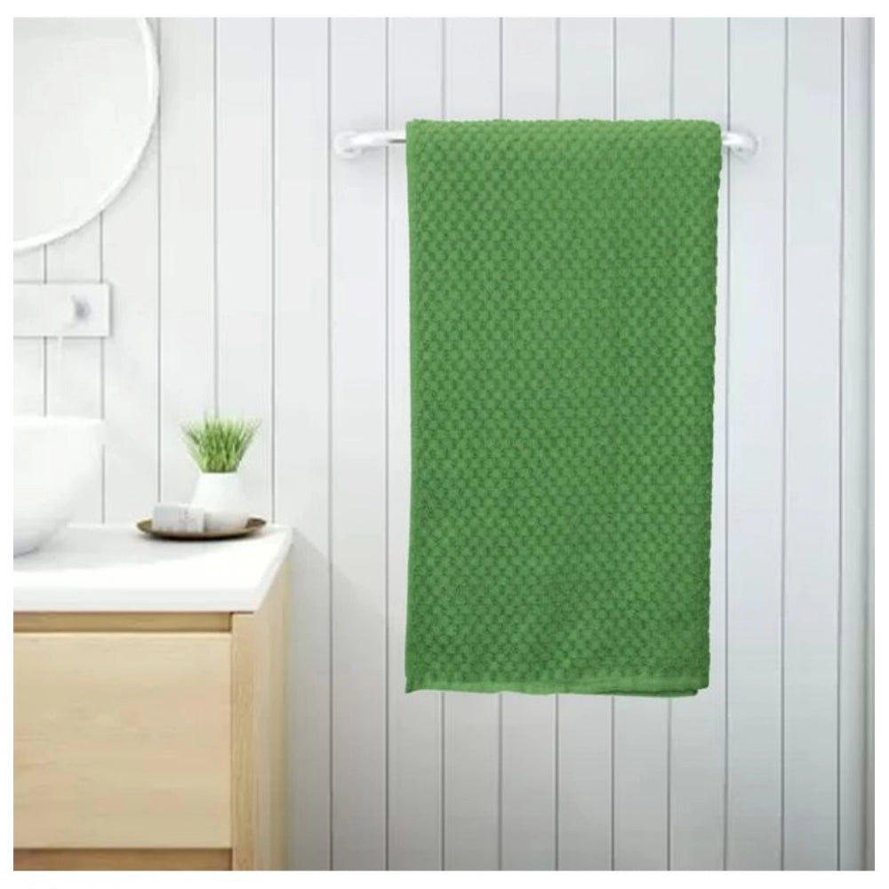 Generic Cotton Popcorn Weave Bath Towels (Green)