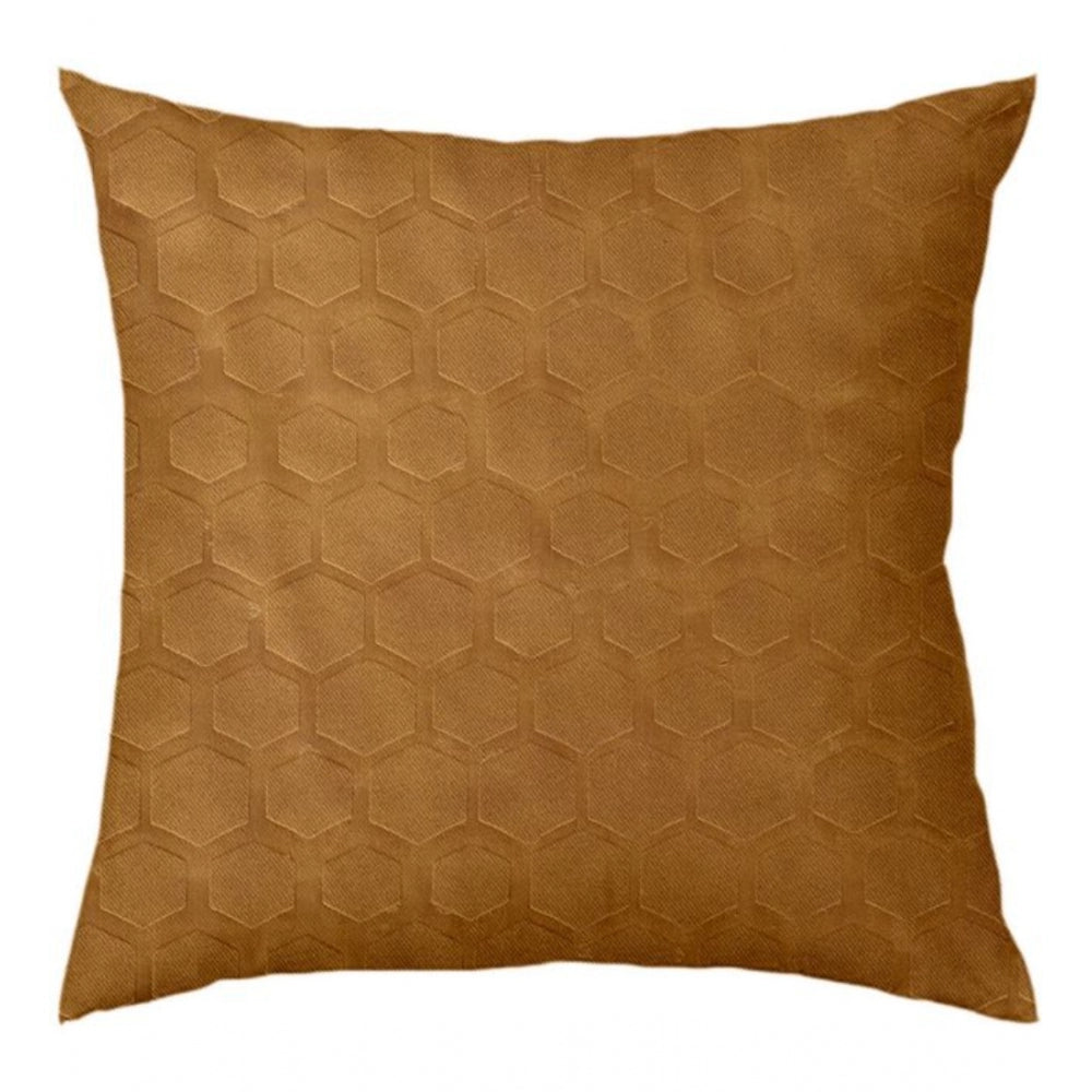 Generic Pack Of_4 Polyester Printed Car Pillow Sets (Brown, Size: 12x12 In)
