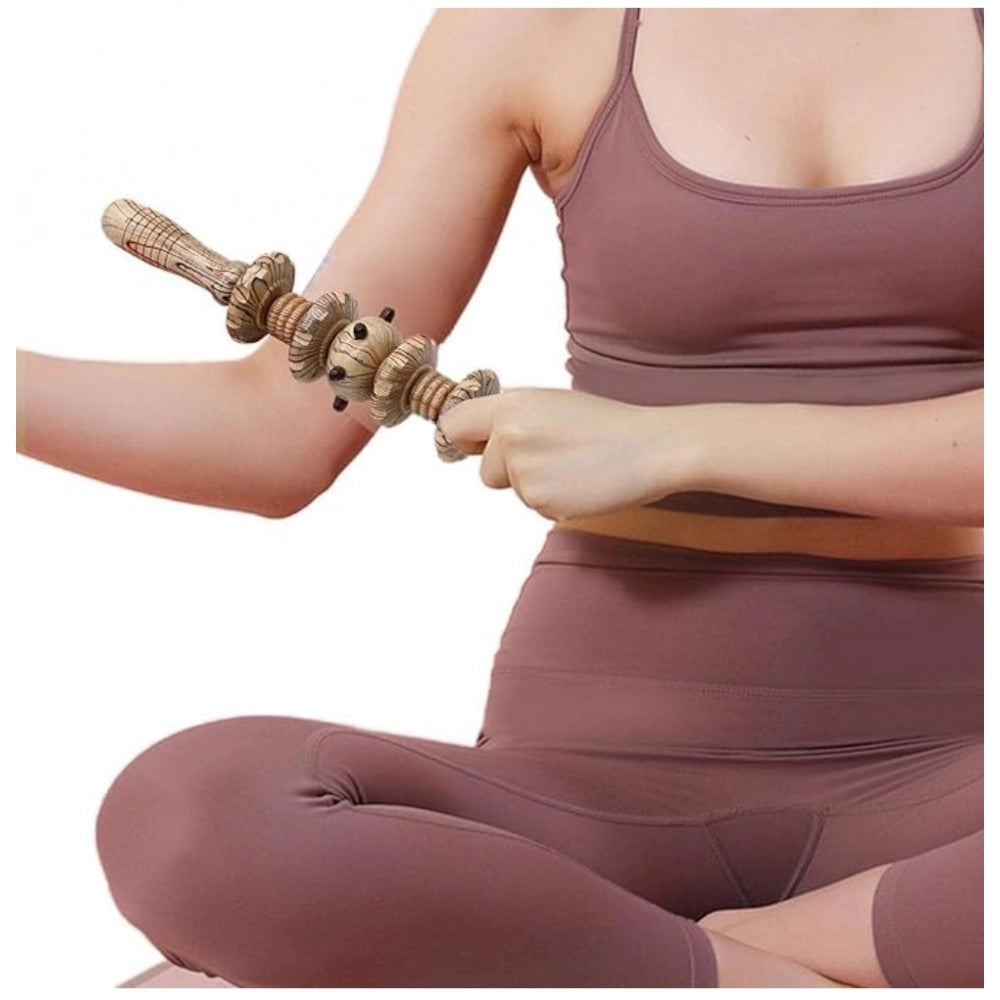 Generic Wood 7 Wheel Roller Gua Sha Gym (Wood)