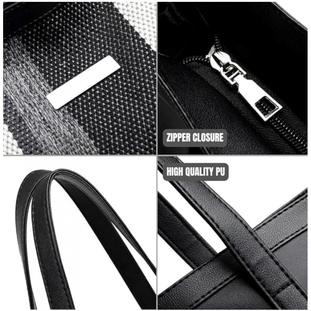 Generic Women's Faux Leather Zipper ToteBag (Multicolor)