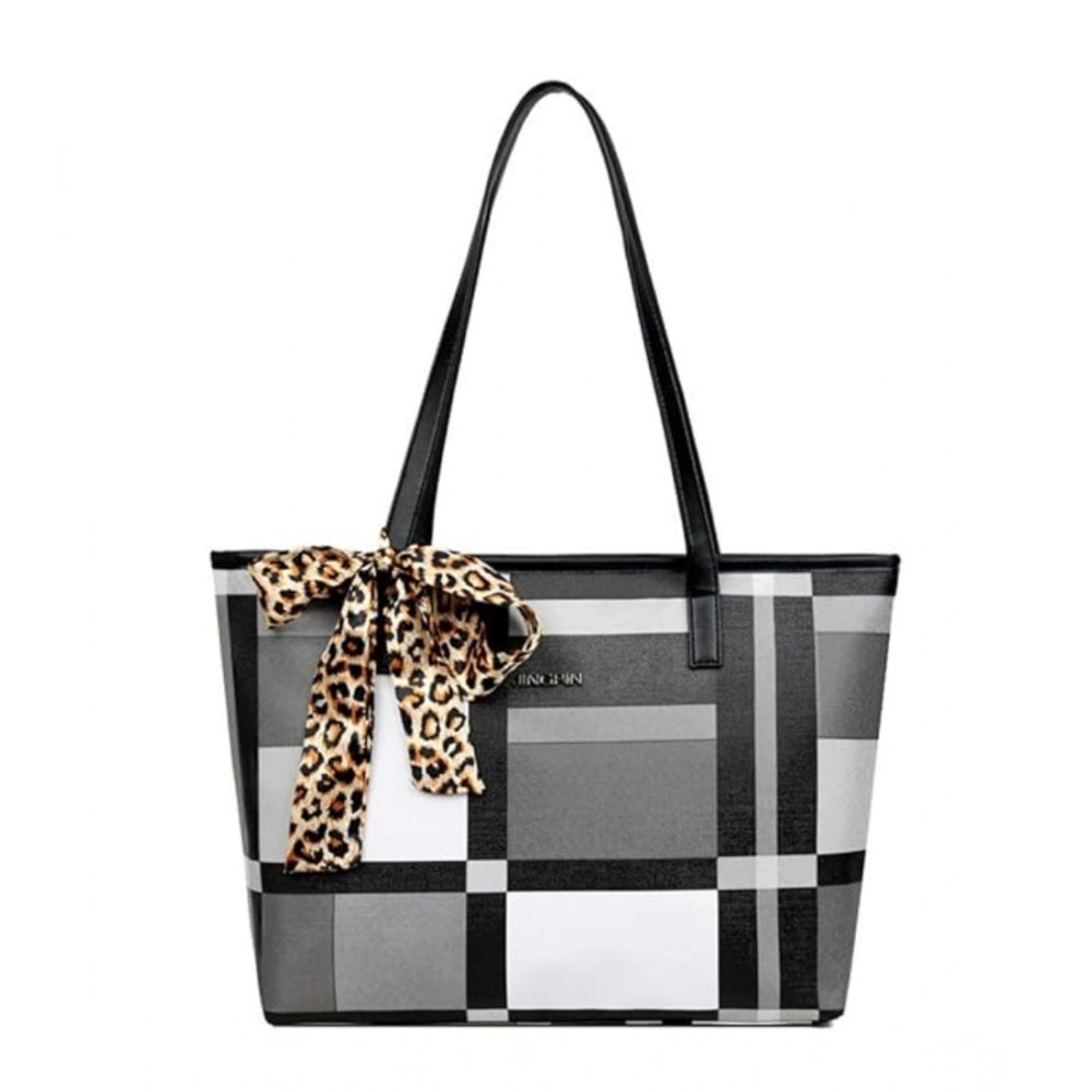 Generic Women's Faux Leather Zipper ToteBag (Multicolor)