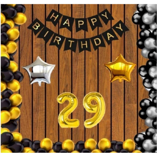 Generic 29 No Gold Foil Balloons Set With Metallic Balloons Star Foil Balloons (Multicolor)