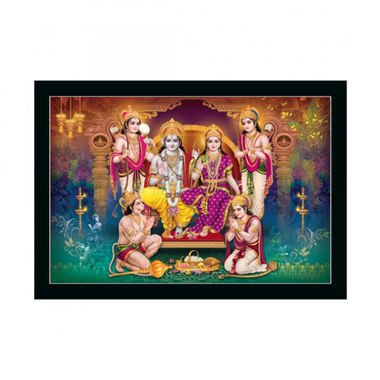 Generic Ayodhya Ram Mandir Painting with Synthetic Photo Frame (Multicolor)