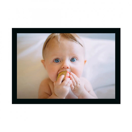 Generic Baby Photo Painting with Synthetic Photo Frame (Multicolor)