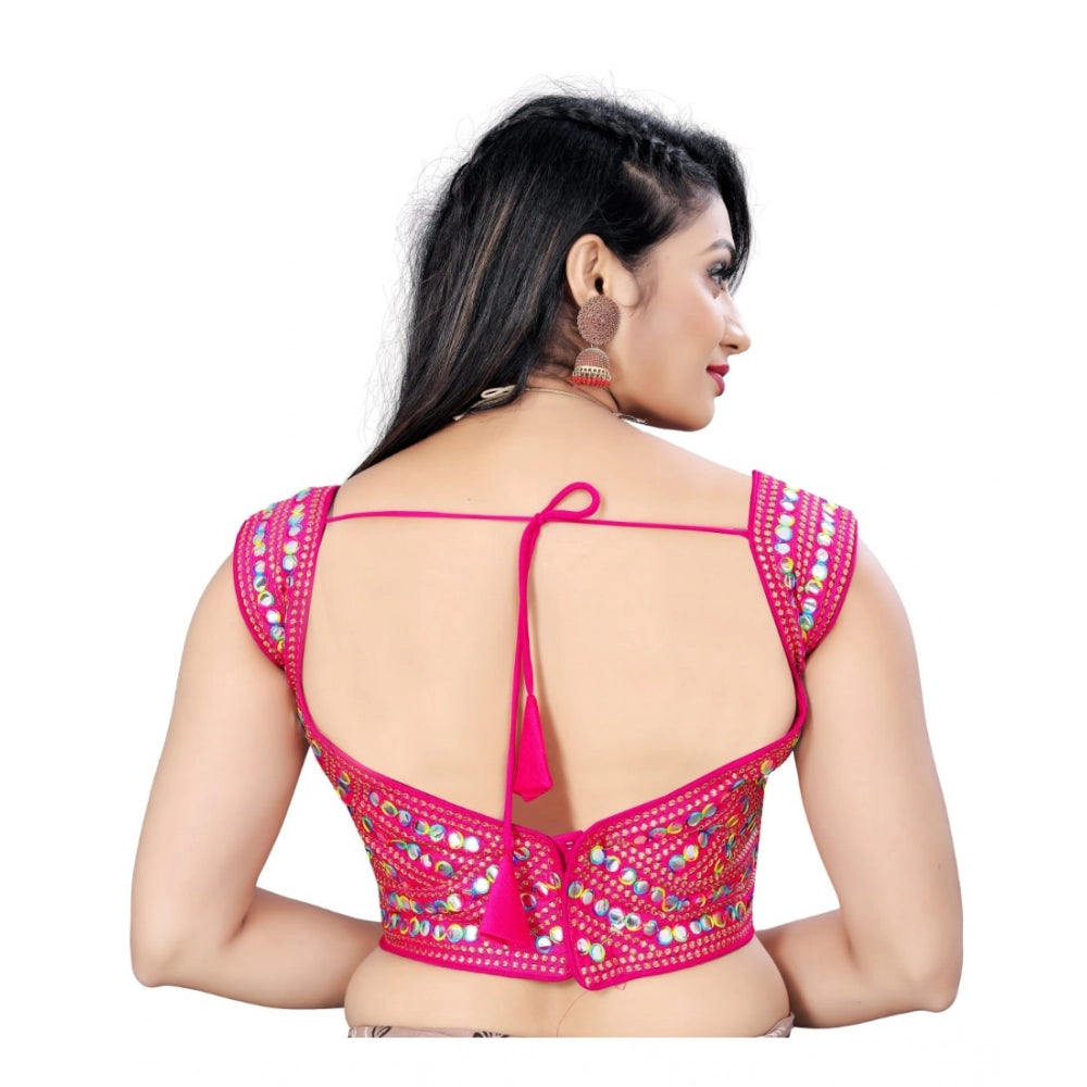 Generic Women's Phantom Paper Mirror Readymade Blouse (Pink, Size: Free Size)