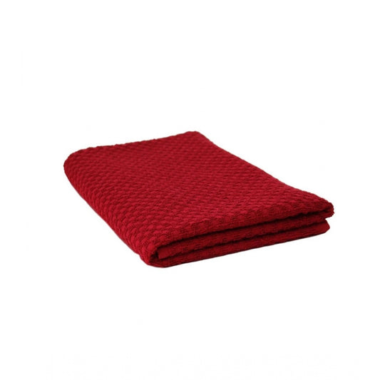 Generic Cotton Popcorn Weave Bath Towels (Red)