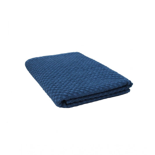 Generic Cotton Popcorn Weave Bath Towels (Blue)
