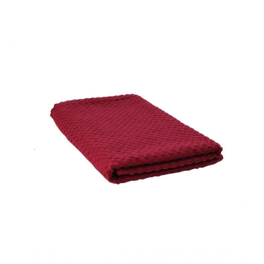 Generic Cotton Popcorn Weave Bath Towels (Maroon)