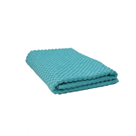 Generic Cotton Popcorn Weave Bath Towels (Aqua Blue, Size: 28x59 In)