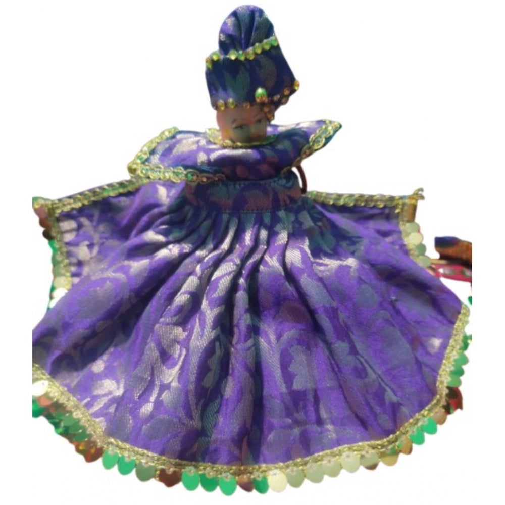 Generic Laddu Gopal Silk Dress Size: 0 To 6 (Blue)