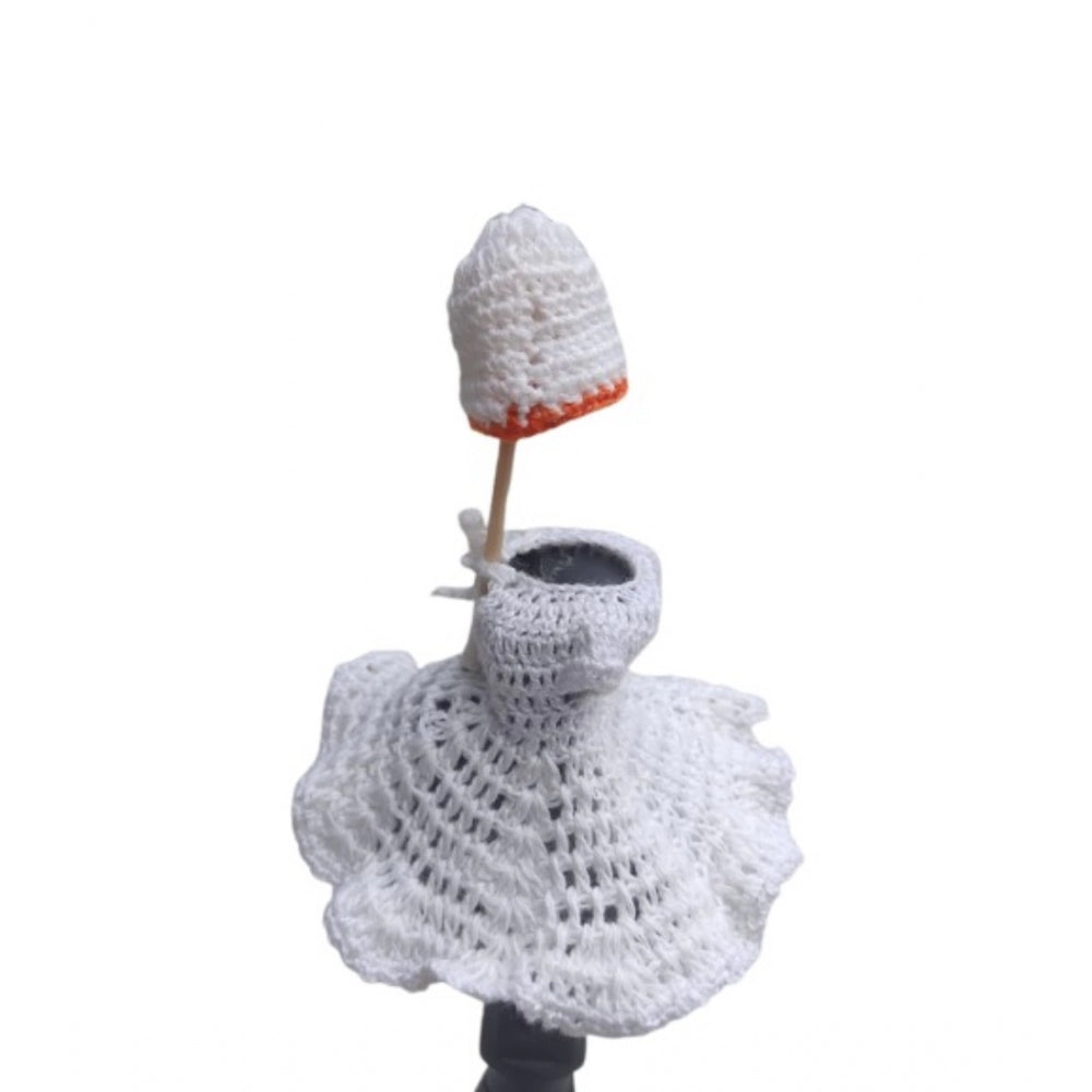 Generic Laddu Gopal Tharad Dress Size: 0 To 6 (White)