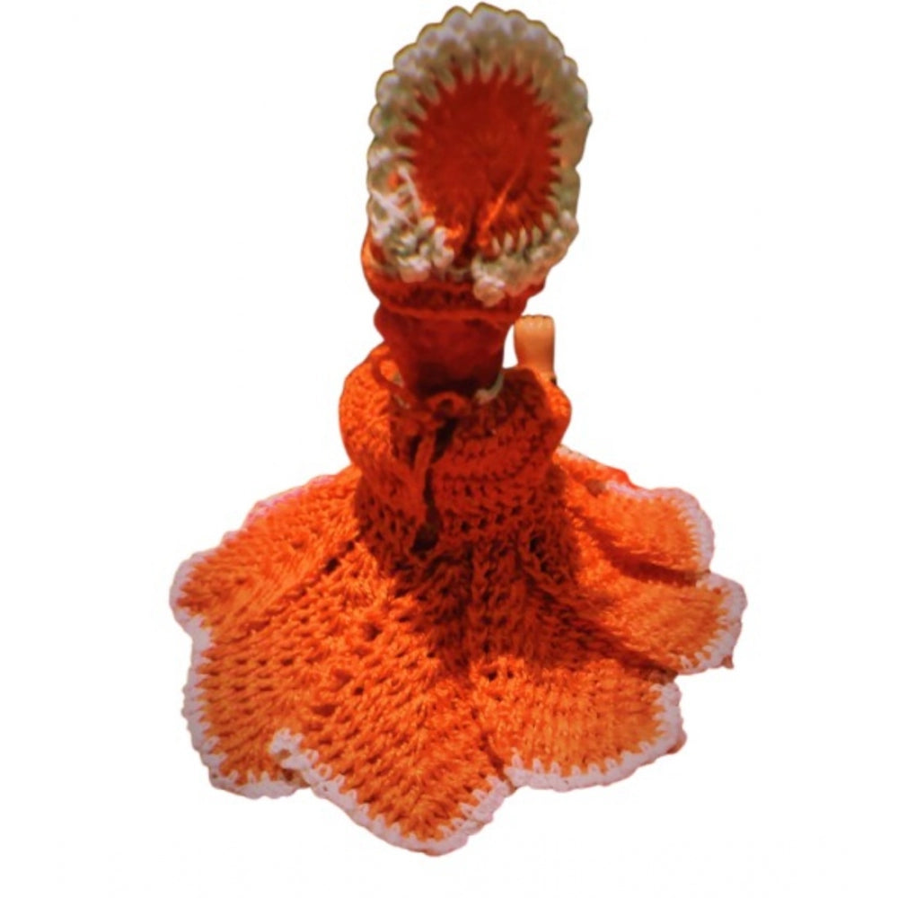 Generic Laddu Gopal Tharad Dress Size: 0 To 6 (Orange)
