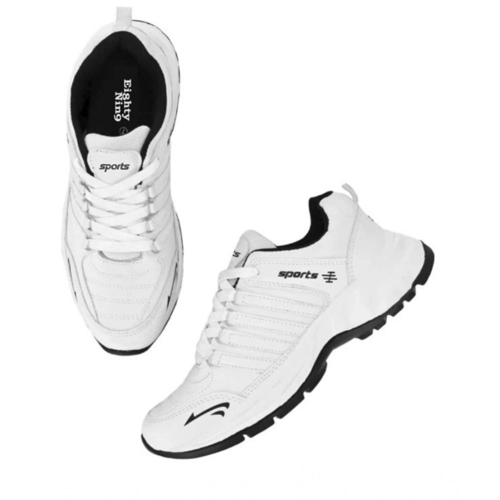 Generic Men's Casual Synthetic Leather Lace-Up Shoes (White)