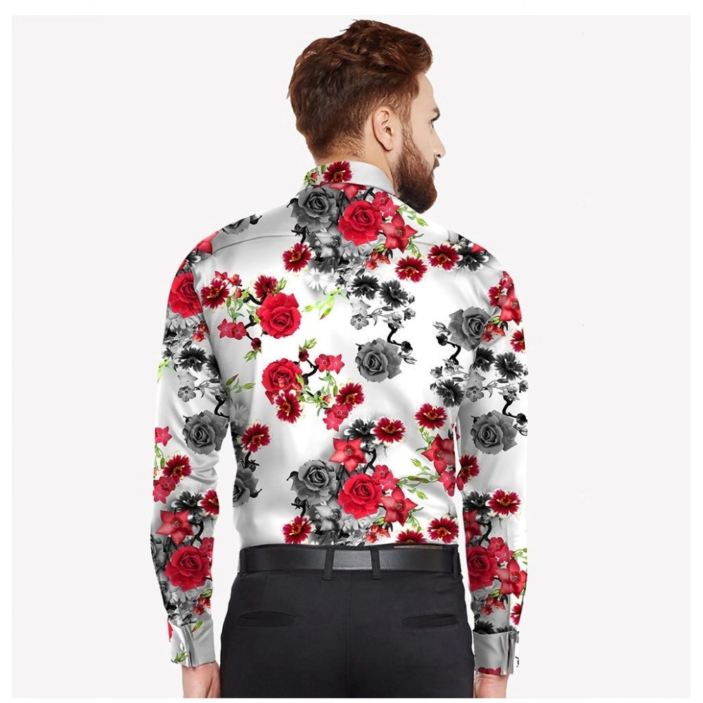 Generic Men's Casual Viscose Rayon Printed Full Sleeve Collar Shirt (Multicolor)