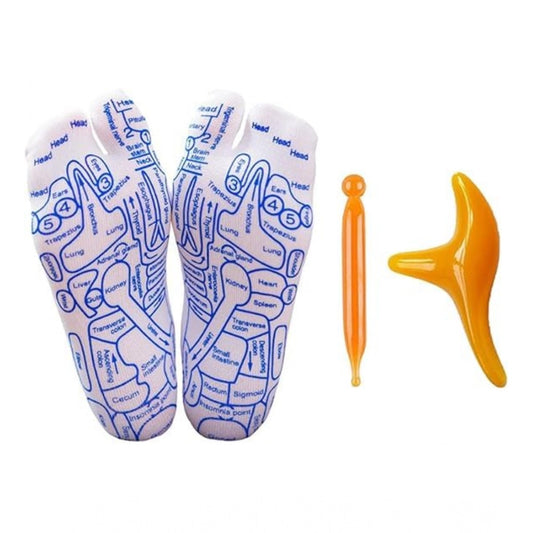 Generic Cotton Acupressure Reflexology Socks (White)