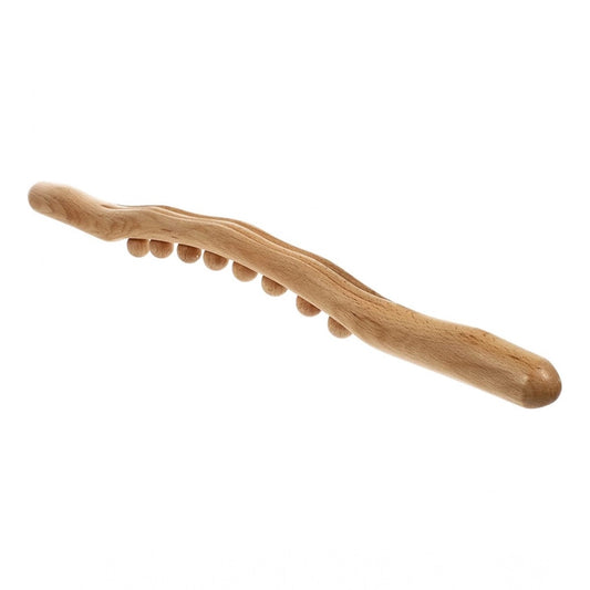 Generic Wood Gua Sha Massager Therapy Tool Manual 8 Beads (Wood)