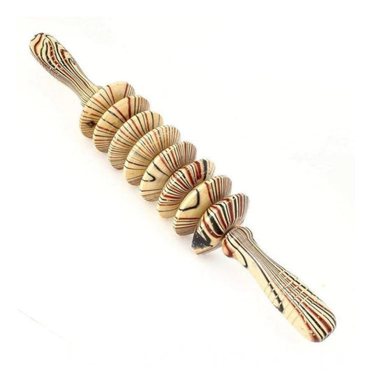 Generic Wood 8 Wheels Roller Fancy Gua Sha Trigger Points Muscle (Wood)