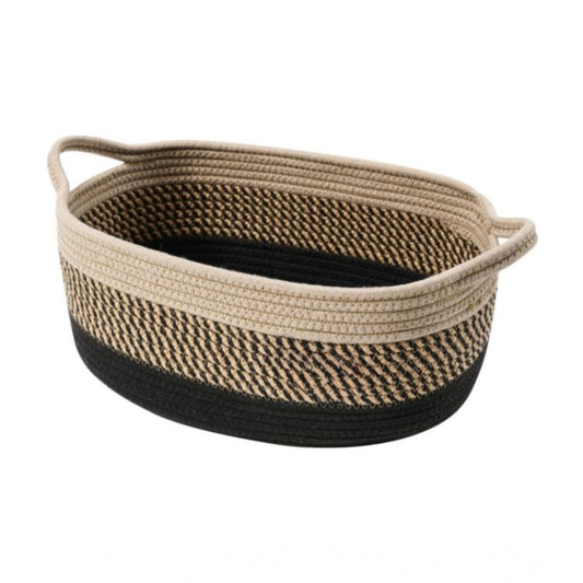 Generic Cotton Baby Basket Pack of 1 Storage Basket For Clothes (Brown)