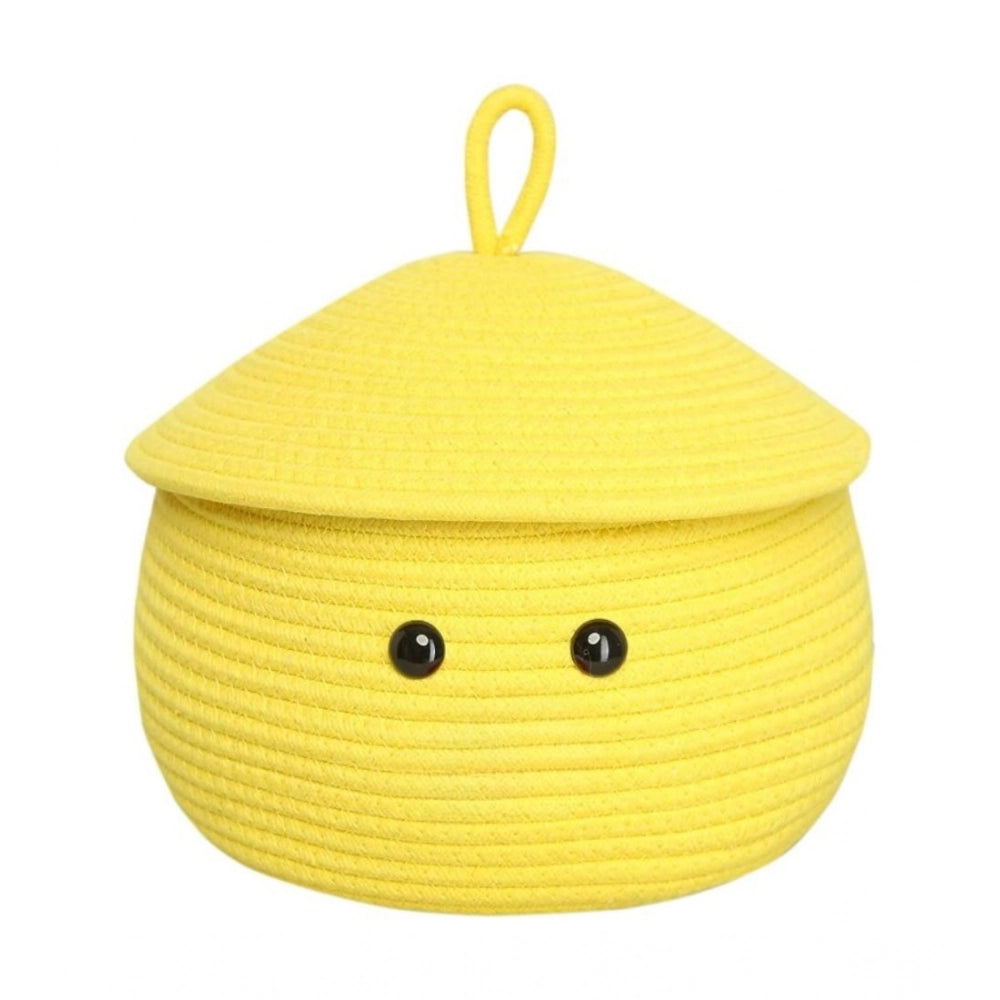 Generic Cotton Gudda Pack of 1 Storage Basket For Clothes (Yellow)