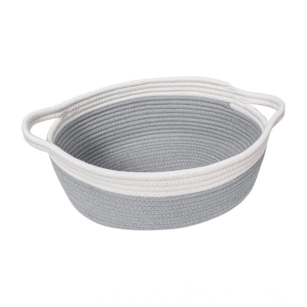 Generic Cotton Baby Gift Basket Pack of 1 Storage Basket For Clothes (Grey)