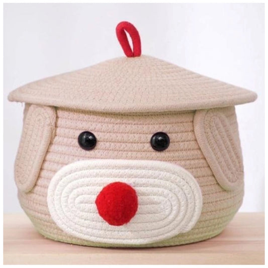 Generic Cotton Gudda Pack of 1 Storage Basket For Clothes (Beige)